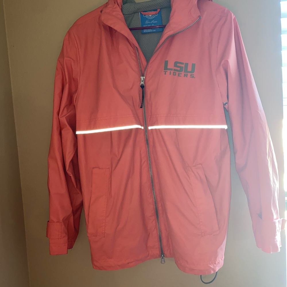 Reflective LSU rain coat